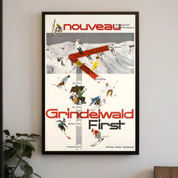 Grindelwald First Ski Resort Poster