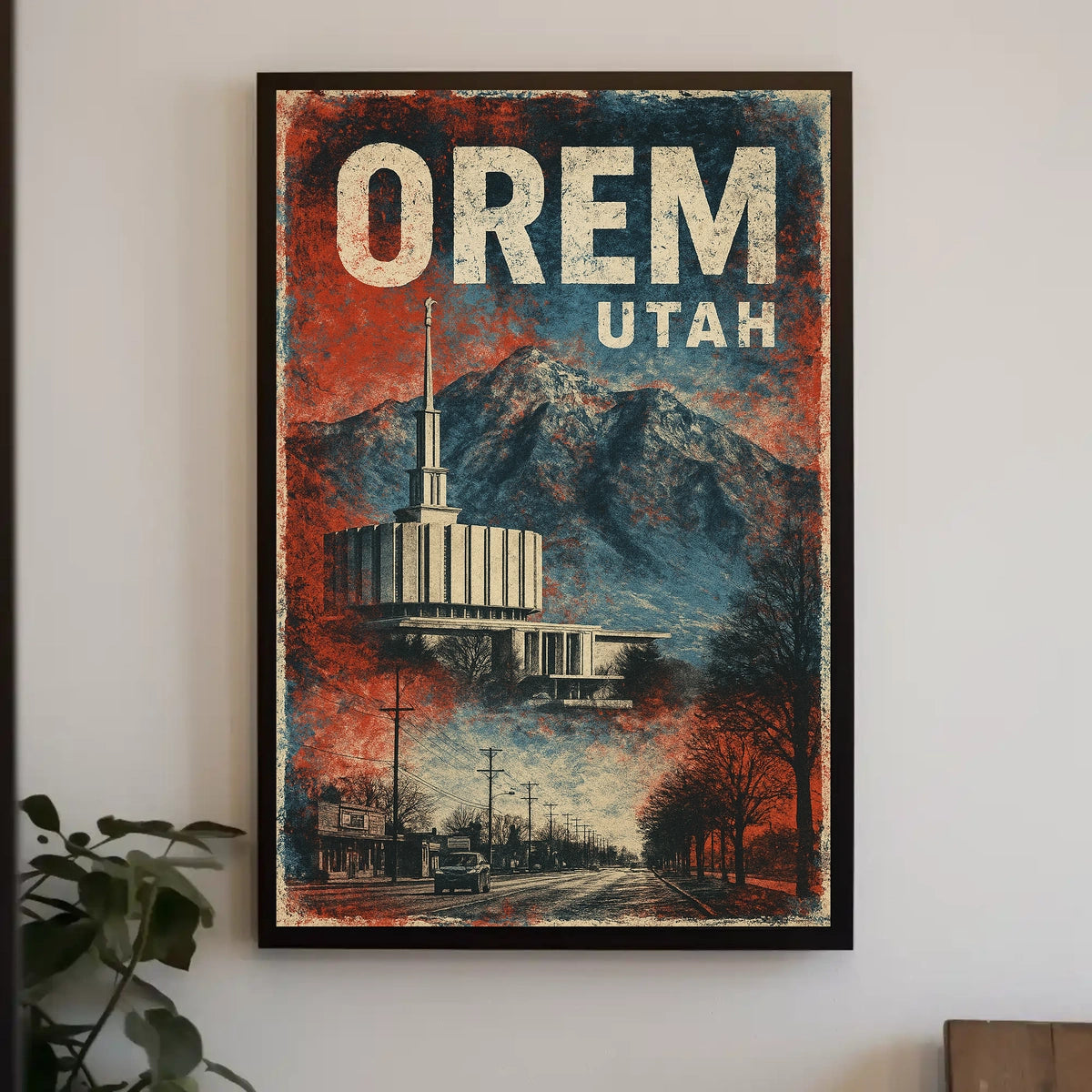 Orem, Utah A Scenic Tribute Poster