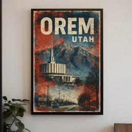 Orem, Utah A Scenic Tribute Poster