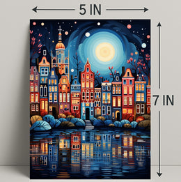 Enchanted Cityscape At Night Poster