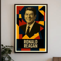 Ronald Reagan 40th President of the United States Abstract Pop Poster