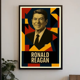 Ronald Reagan 40th President of the United States Abstract Pop Poster