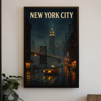 New York City at Night Poster