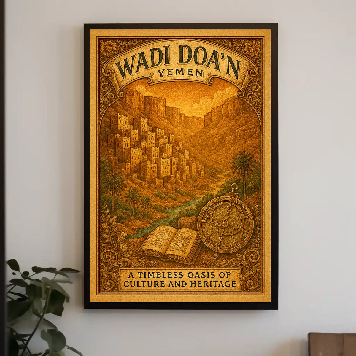Wadi DoaN, Yemen A Timeless Oasis Poster