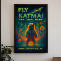 Fly to Katmai National Park Wall Art Print