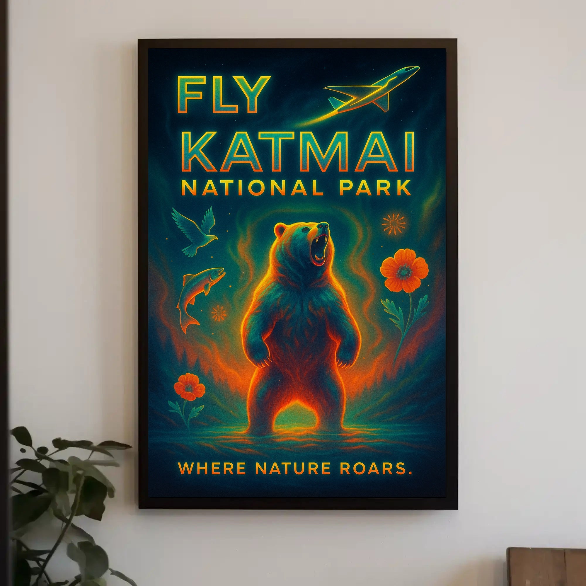 Fly to Katmai National Park Wall Art Print