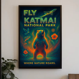 Fly to Katmai National Park Wall Art Print