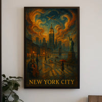 New York City A Vibrant Evening Poster