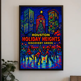 Houston Holiday Heights Poster