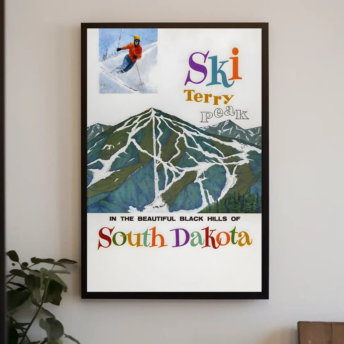 Ski Terry Peak In The Black Hills Poster
