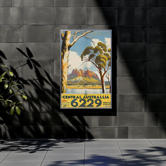 Vintage Travel Poster - Central Australia Outback