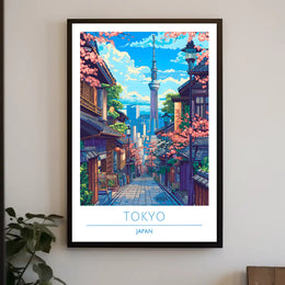 Tokyo Skytree Cherry Blossom Vibrance Urban or Cityscape Poster