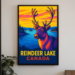 Reindeer Lake Canada Poster