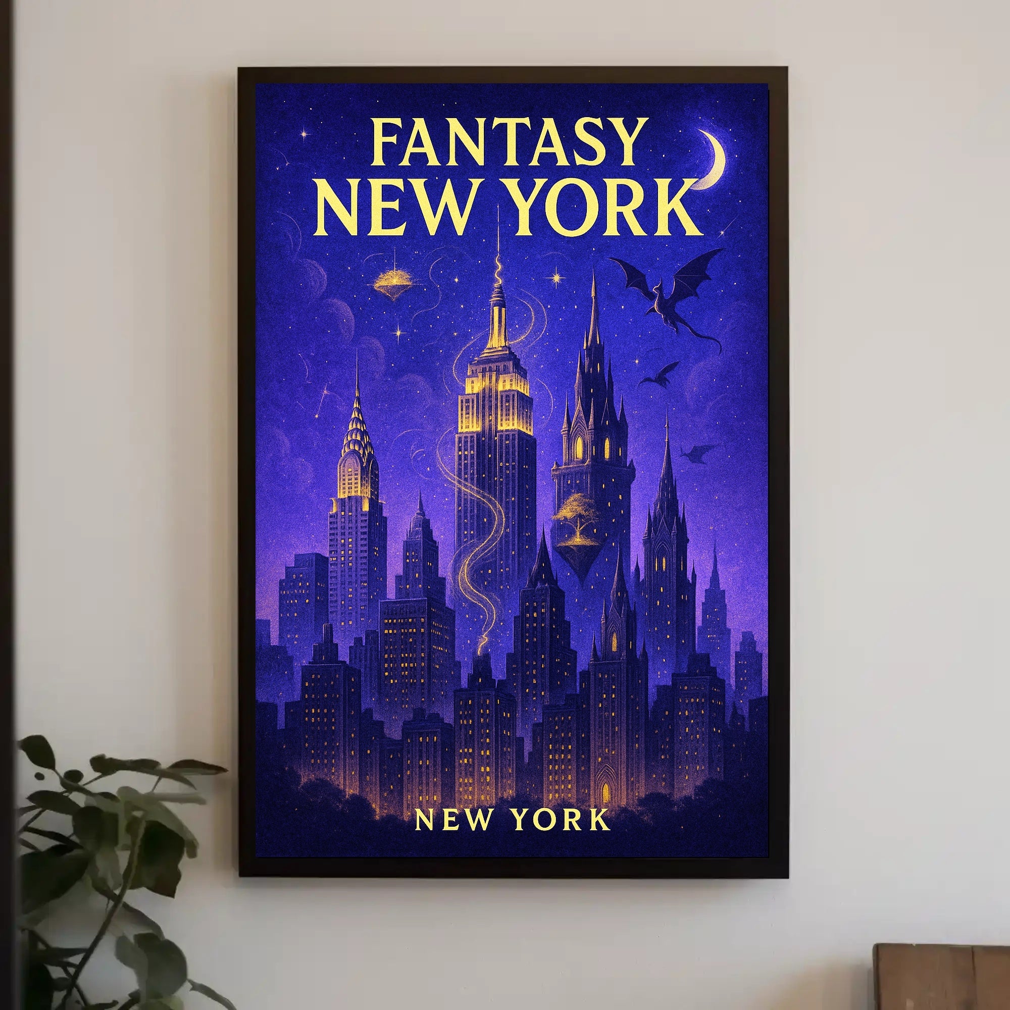 Fantasy New York Poster PosterGoat
