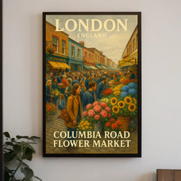Columbia Road Flower Market Poster