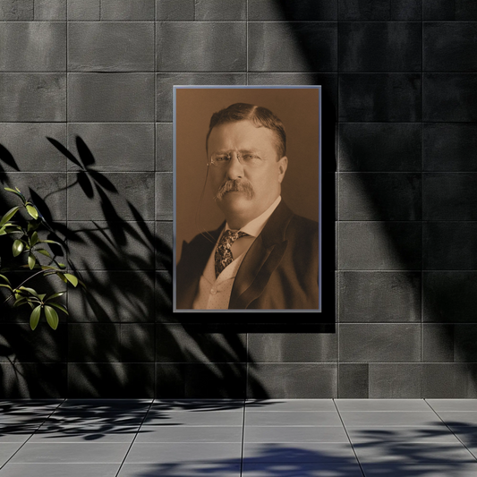 Theodore Roosevelt Colored Portrait Vintage Poster