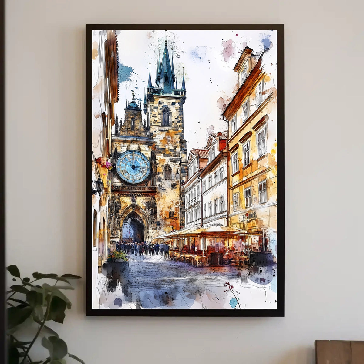 Czech Republic Prague Astronomical Clock Square Poster