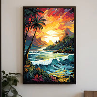 Tropical Sunset Serenity Poster