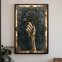 Gothic Romance Skeleton Hand Artistic, Pop Culture Poster