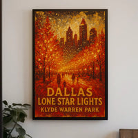 Dallas Lone Star Lights Poster