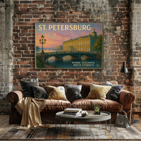St. Petersburg Elegance Travel Poster Print