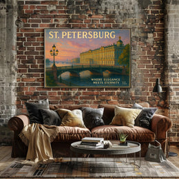 St. Petersburg Elegance Travel Poster Print