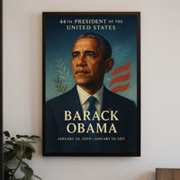 Barack Obama Classic Portrait Historical or Presidential Poster