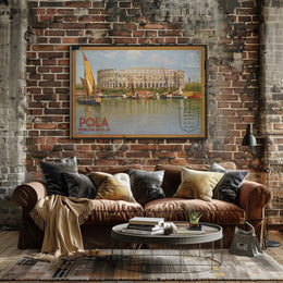 Pola Roman Arena Vintage Poster PosterGoat