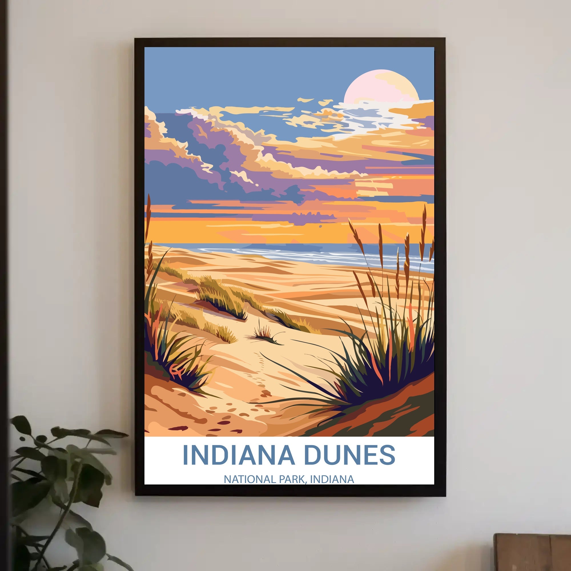 Indiana Dunes Scenic Travel Poster