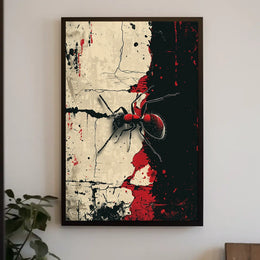 Ant On Abstract Canvas Abstract Poster