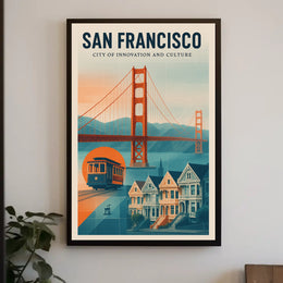 San Francisco  City of Innovation and Culture Poster PosterGoat