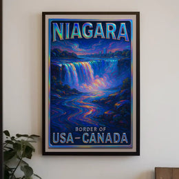 Niagara Falls Impressionistic Travel Poster