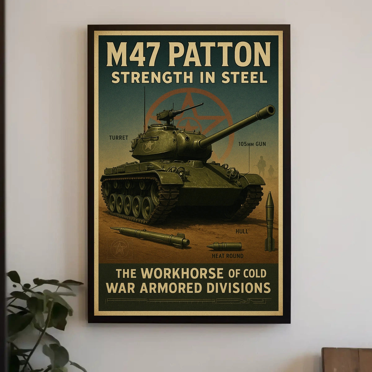 M47 Patton Strength in Steel Poster