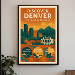 Discover Denver The Heart of Colorado Poster PosterGoat