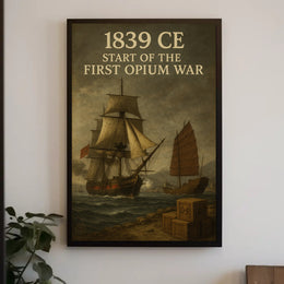 1839 CE First Opium War Historical Poster Print PosterGoat