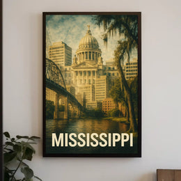 Mississippi State Capitol Poster