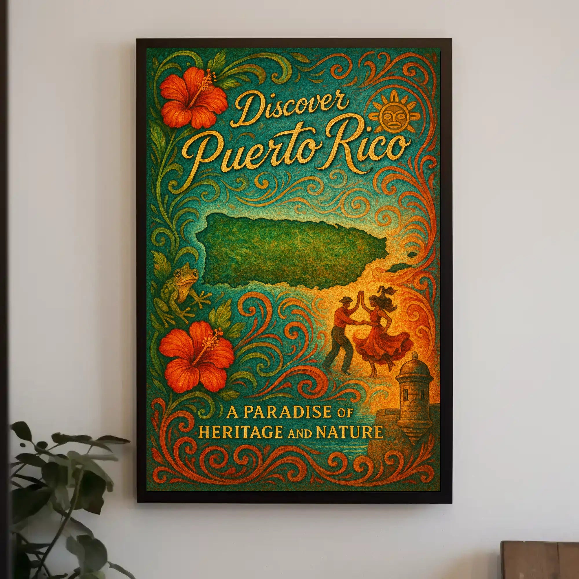 Discover Puerto Rico Vintage Poster Art PosterGoat
