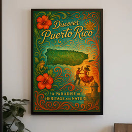 Discover Puerto Rico Vintage Poster Art PosterGoat