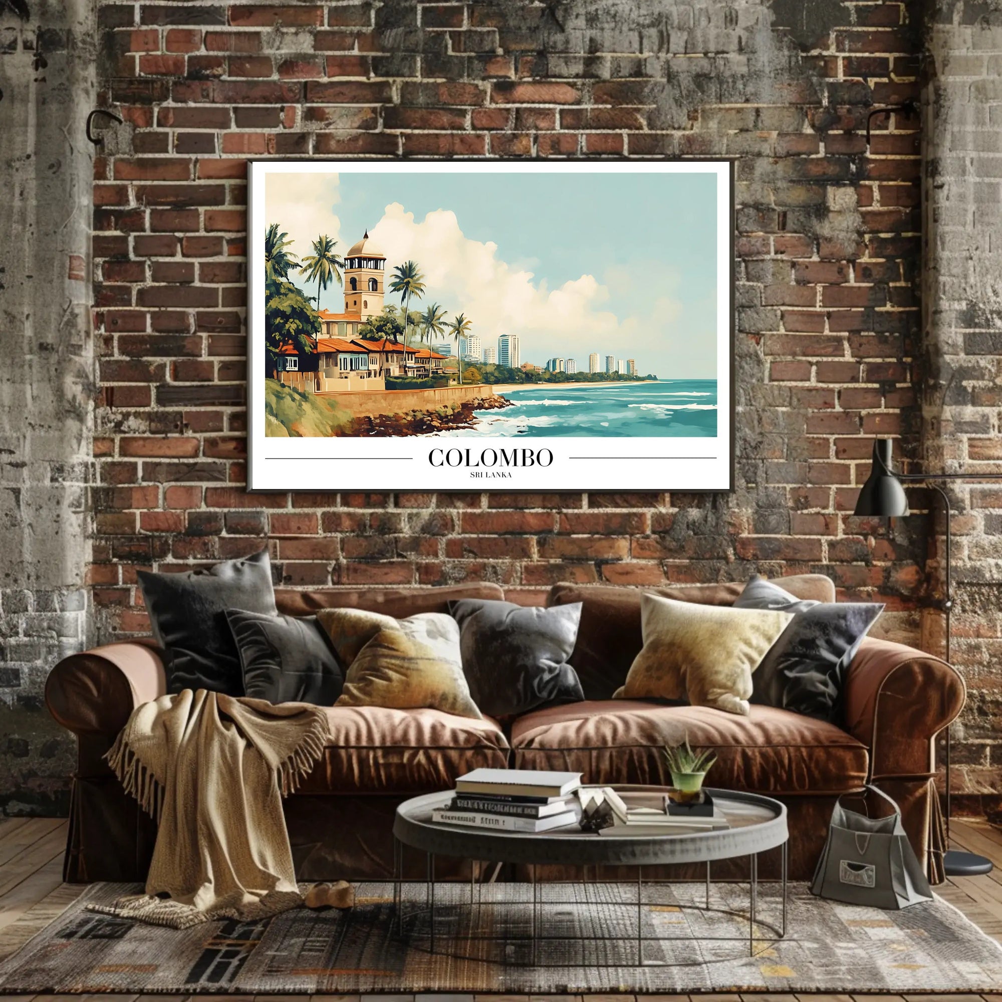 Colombo Coastal Harmony: Vintage Travel Poster