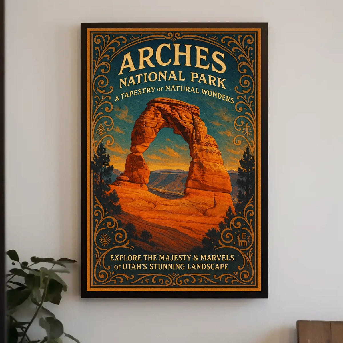 Arches National Park Vintage Travel Poster Art
