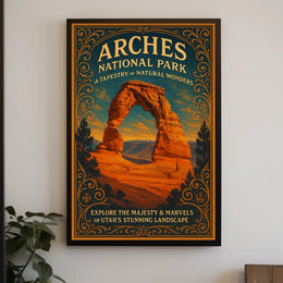 Arches National Park Vintage Travel Poster Art