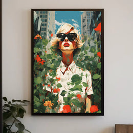Urban Harmony: Nature Meets Cityscape Abstract or Artistic Poster