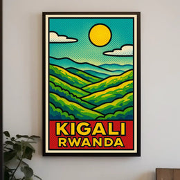 Kigali, Rwanda Vibrant Landscapes Poster