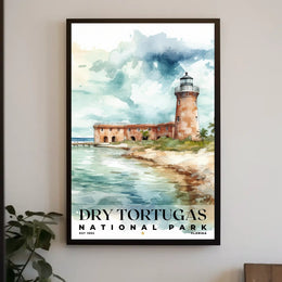 Dry Tortugas Watercolor Wall Art Poster