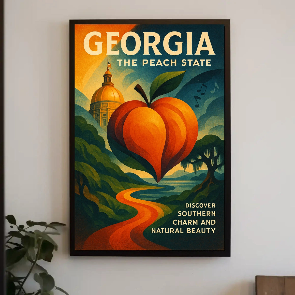 Georgia The Peach State Poster