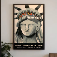 New York Adventure Pan American Poster Vintage Wall Art