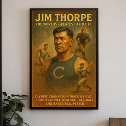 Jim Thorpe The Worlds Greatest Poster 18x24 Wall Art