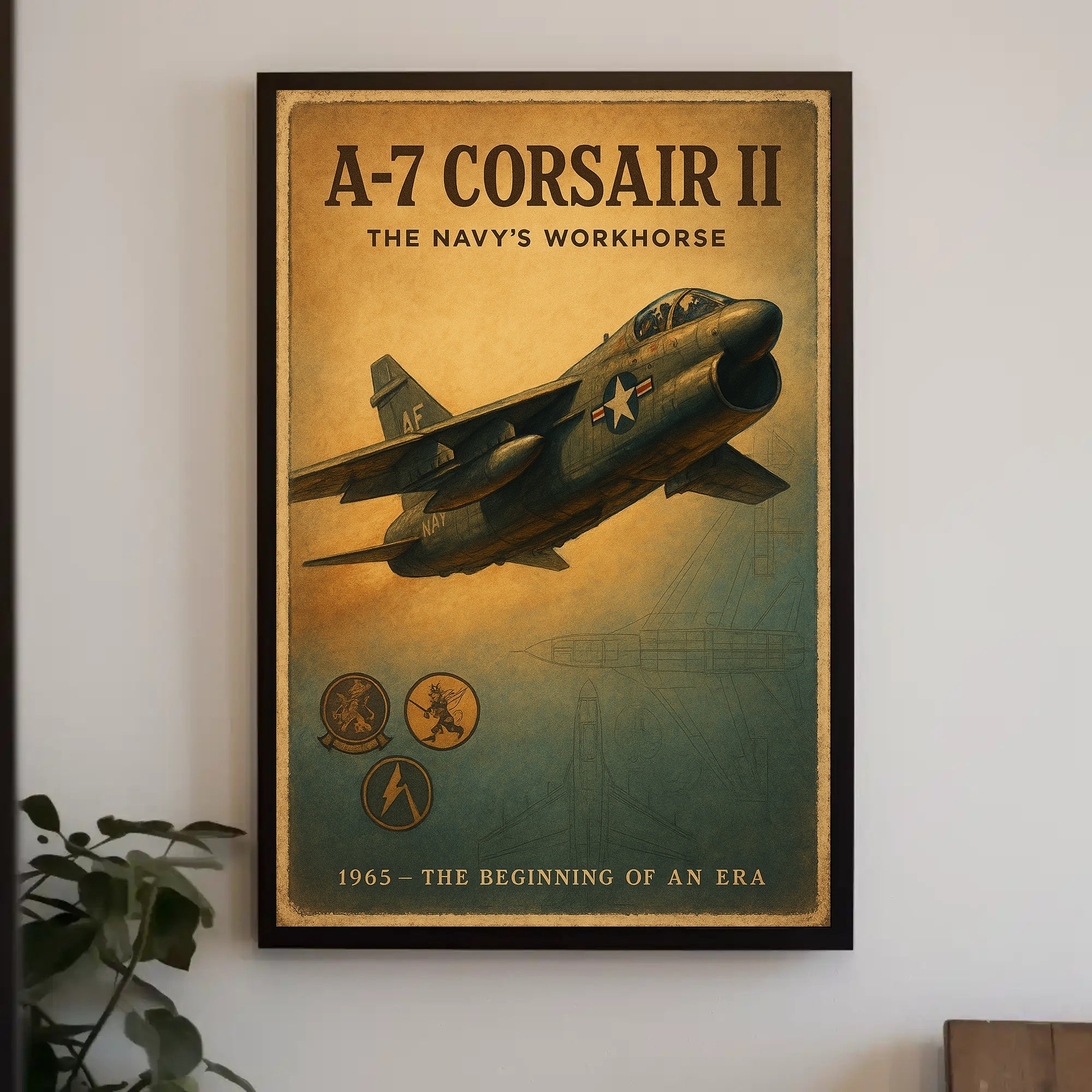 A-7 Corsair II: Navy's Vintage Military Recruitment Poster