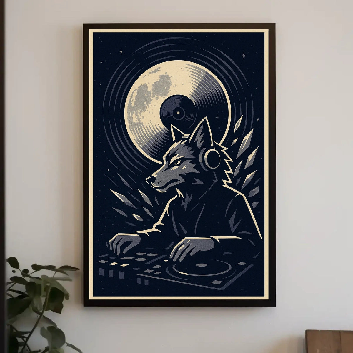 Dj Wolf Under The Moon Poster