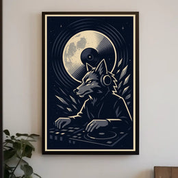 Dj Wolf Under The Moon Poster